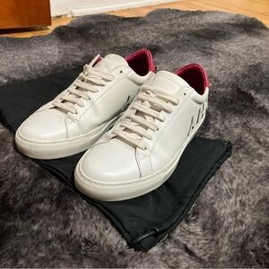 Women’s Givenchy White and Maroon sneakers